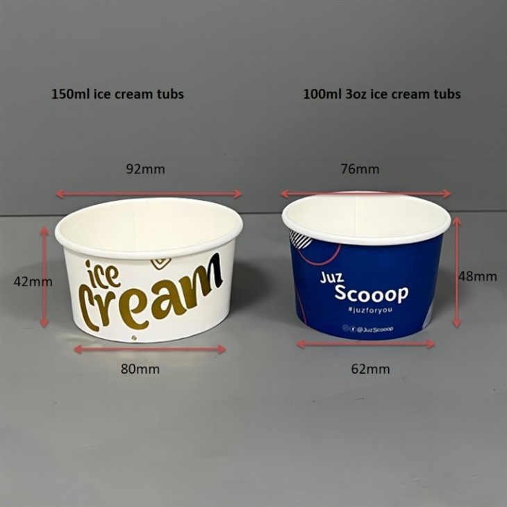 100ml and 150ml ice cream paper tub